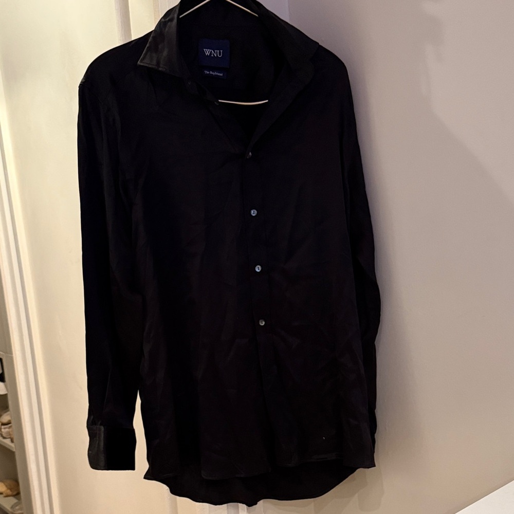 With Nothing Underneath Silk Shirt